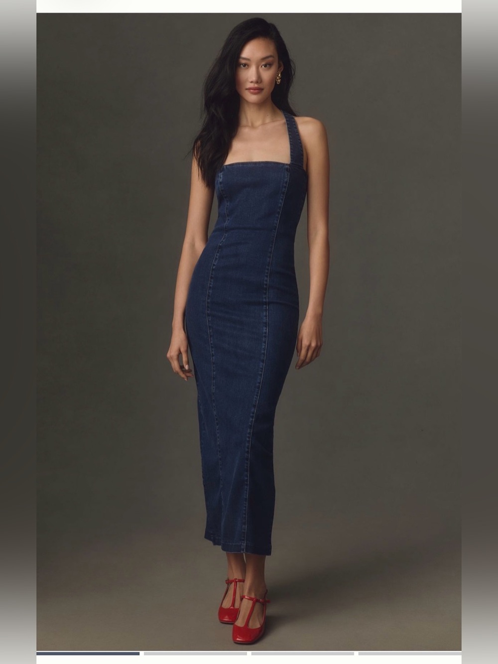 NWT Reformation Evita Denim Dress Size 10